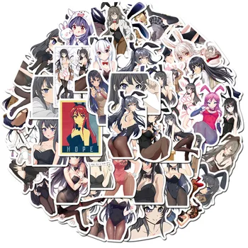 50 TK Anime Seksikas Bunny Tüdruk Kleebised Veekindel PVC Sülearvuti Rula Kitarr Pagasi Naljakas Kleebis Lapsed laste Mänguasjad