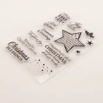 Jõulud Star Silikoon Selge Pitser Stamp DIY Scrapbooking Reljeef fotoalbumi Dekoratiivne Paber-Kaardi Käsitöö Kunst Käsitöö Kingitus