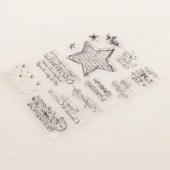 Jõulud Star Silikoon Selge Pitser Stamp DIY Scrapbooking Reljeef fotoalbumi Dekoratiivne Paber-Kaardi Käsitöö Kunst Käsitöö Kingitus