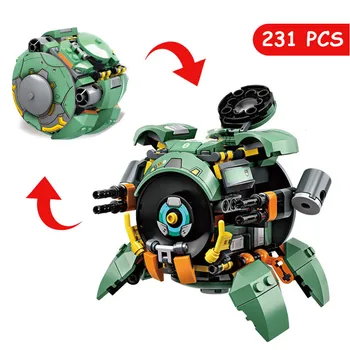 227Pcs Linna Purustamine Palli Mängu ehitusplokid Sõjalise Mecha Robot Hammond Loomade Arvud Relva Tellised Mänguasjad Lastele