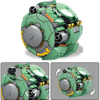 227Pcs Linna Purustamine Palli Mängu ehitusplokid Sõjalise Mecha Robot Hammond Loomade Arvud Relva Tellised Mänguasjad Lastele
