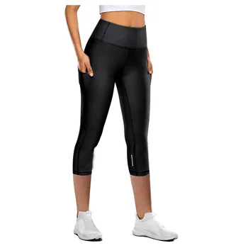 Naiste õmblusteta jooga püksid trükitud kõrge talje, puusa fitness running koolitus hingav higi-imav kiire-kuivatamine jooga püksid