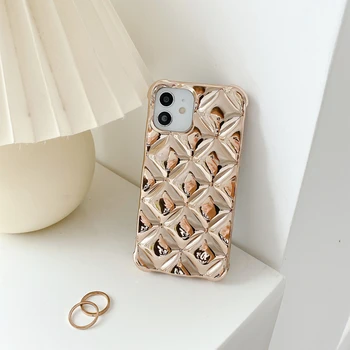 Luksus Katmine Teemant Muster Case For iPhone Mini 12 11 Pro Max X Xs Max Xr 7 8 Plus SE2020 Põrutuskindel Vintage Case For iPhone