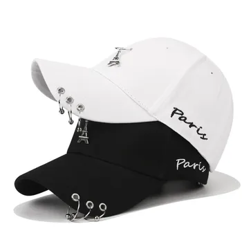 2021 Uus kvaliteetne isa müts Rauast rõngas Pariisi Tikandid Müts Baseball Cap vaba aja veetmise mehed gorras luu casquette isa müts