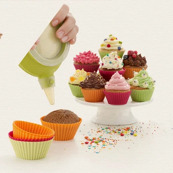 12tk Silikoon Kook Cup Liner Küpsetamine Tassi Hallituse Muffin Ring Cakecup Kook Vahend Bakeware, Küpsetamine, Saia Köök Tööriistad