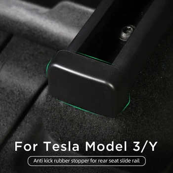1Set/4tk Asukoht Slaid Anti Kick Pehme Plug Kaitsev Sisemus Accessorie Jaoks 2021 Tesla Model 3 / Y Tagumine