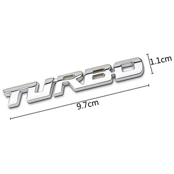 Auto 3D Metallist Kroomitud Tsink Sulam, Muudetud Turbo Turbo Metallist Kleebis Auto Stiil Auto Turbo Boost Laadimise Suurendada