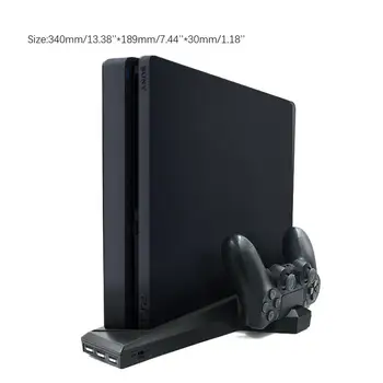 Eest PS4 Slim/PS4 Konsool koos jahutusventilaator Kahekordne Laadija Laadimise Jaam PS4 Töötleja