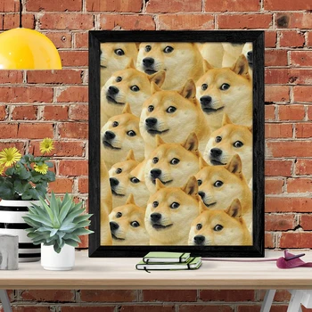 Loomade Koer Doge Shiba Inu Seina Art Plakat Pildid Lõuendile Maalimine Elutuba Kodu Kaunistamiseks Plakateid Ja Prindib