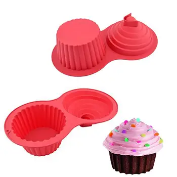 Cupcake Hallituse Muffin Cup Hallituse Toidu-grade Lihtne Release 3D Lõbus Siiami Silikoon Kook Hallituse Köök Tööriistad