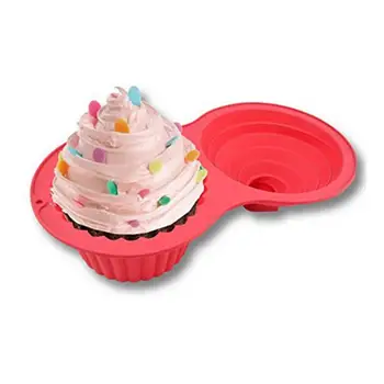 Cupcake Hallituse Muffin Cup Hallituse Toidu-grade Lihtne Release 3D Lõbus Siiami Silikoon Kook Hallituse Köök Tööriistad