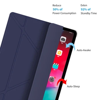 Case For iPad Pro 12 9 2020. aasta 4. Põlvkonna PU Leather Smart Cover For iPad Pro 12.9 2018 3th Generation Plastist Läbipaistev Case