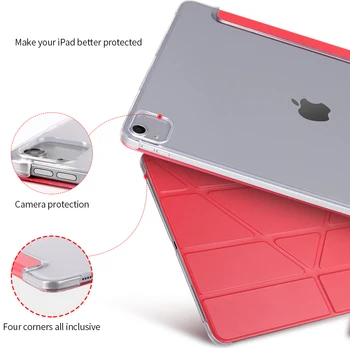 Case For iPad Pro 12 9 2020. aasta 4. Põlvkonna PU Leather Smart Cover For iPad Pro 12.9 2018 3th Generation Plastist Läbipaistev Case