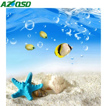 AZQSD 5d Diamond Maali Diy Mere Kala Täis Square Puurida Näputöö Diamond Tikandid Maastiku Mosaiik Kodu Kaunistamiseks