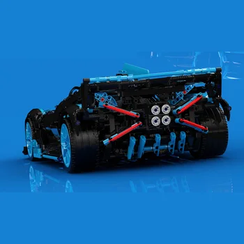 Uus-LAOS 1:8 High tech City Sport Auto Telliskivide KES Tehnilised superauto neid ehitusplokid Mudel Klassikaline Sinine DIY Poiss Mänguasi Kingitus