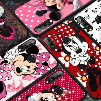 Silikoon Kate Disney Minnie Mouse Huawei P50 P30 P40 P20 Pro 10 P8 P9 Lite E Pluss 2017 2016 5G Musta Telefoni Puhul