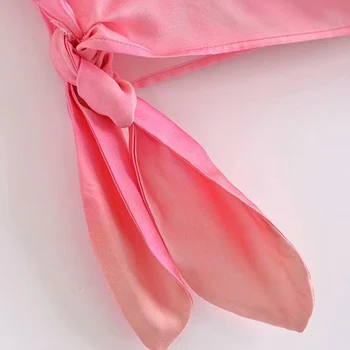 ZZKYT 2021 Naiste Kevad Vintage Tie-dye Asümmeetria Särkpluusid Mood Suvel kikilips Särgid Naissoost Isik Pluusid Camisas Tops