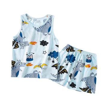 Uus Suvine Puuvillane Homewear Lapsed Sobib Poisid Tüdrukud Cartoon Riideid Teen Poiss Pajama jaoks Riided Lastele Sleepwear kaheosalised Komplektid