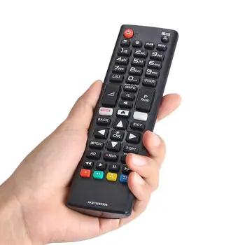 ABS Universaalne pult Asendamine AKB75095308 eest, LG Smart TV 43UJ6309 koos Netflix Must