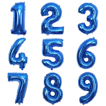 32inch Tume Sinine Number Foolium Õhupallid 0-9 Sünnipäevaks Pulmad Engagement Pool Decor Lapsed Palli Asjade Sinine Kohaline Globos