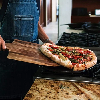 Bambusest Pizza Kivid, Puit Teenindavad Pan Juust ja Vorstitooted Lauad Pizza Juhatuse Pizza Mõla lõikelaud Käepide
