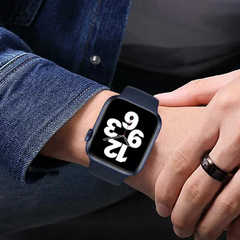 Sport Rihm Apple watch band 44mm 42mm 40mm 38mm Elastsus Trükitud silikoon käevõru iwatch seeria 3 4 5 SE 6 watchband