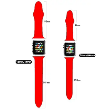 Sport Rihm Apple watch band 44mm 42mm 40mm 38mm Elastsus Trükitud silikoon käevõru iwatch seeria 3 4 5 SE 6 watchband