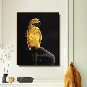 Papagoi Akvarell Lindude ja Loomade Lõuendile Maali Printida ja Plakat Seina Art Pilte Põhjamaade Kaasaegse Klassikalise elutuba Home Decor