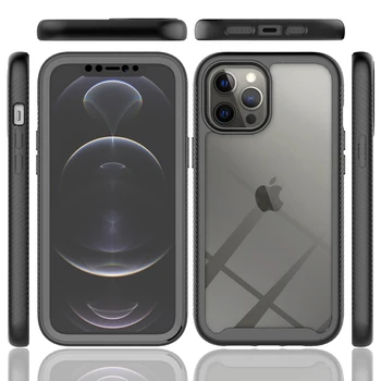Telefon Case For iPhone 6 6S 7 8 SE 2020 PLUSS 11 PRO X-XR, XS MAX 12 MINI Läbipaistev Anti-sügisel Põrutuskindel Kaitse PC tagakaas