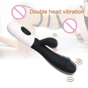 G Spot Dildo Küülik Vibraatorid Naistele Meeste Kahekordne Vibratsioon Silikoon Masturbatsioon Naiste Tupe Clit Stimulatsiooni Massaaž Sugu Mänguasjad