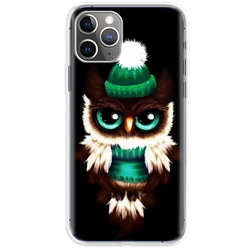 Loomade Öökull Kaitsekile Apple iPhone 12 Case For iphone 11 Pro max Mini Juhul SE 2020 7 8 6 6S Pluss X-XR, XS MAX Juhul Katta Bumpe