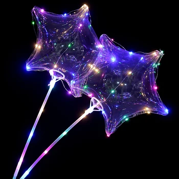 Uus 20PCS Puu Star Armastus Südames LED Õhupallid Läbipaistev Sfääriline Sünnipäeva Pulm Teenetemärgid Laste Festival Kingitused