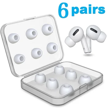 Uusim eartips jaoks AirPods Pro Asendamine Earbuds Asendamine 6 Paari Earbuds, mille puhul Airpods Pro(Silikoon)