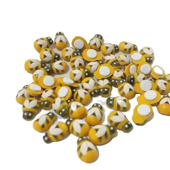 50tk Mini Puidust Mesilased Liimiga Kaunistustest Värvitud Flatback Puit Kimalaste Mesilaste DIY Käsitöö-Dekoratsioon Scrapbooking