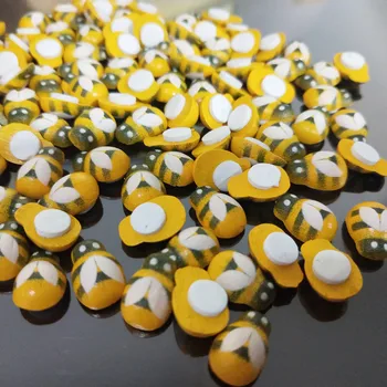 50tk Mini Puidust Mesilased Liimiga Kaunistustest Värvitud Flatback Puit Kimalaste Mesilaste DIY Käsitöö-Dekoratsioon Scrapbooking