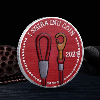Uut Tüüpi Dogecoin Tapja Shiba Inu Mündid (SHIB) KRÜPTOMATERJALIDE Metall, kullatud Füüsilise Shib Punane Mündi Doge Tapja Suveniiride Mündid