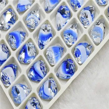 Millefiori klaashelmed Glitter Crystal Rhinestone ehted diy käsitöö Käsitöö tarvikud 10x14mm avaja rivoli 12 mm