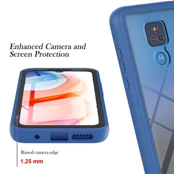 360 Täielikult Kaitsvat Telefoni Puhul Motorola Moto G G9 Mängida G9 Võimsus E7 Pluss 2021 Põrutuskindel juhtumitele, 3 in 1 Screen Klaas Film