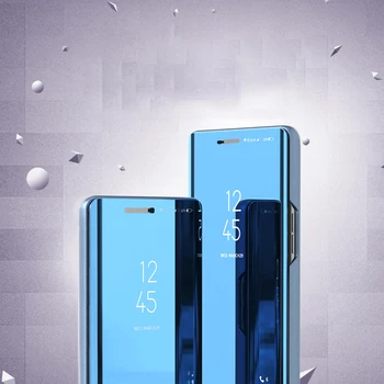 Smart Mood Vertikaalne Peegel Klapp Telefoni Kaas OPPO Xiaomi Mi 11 10T 9T 9SE 10 Ultra CC9 Pro POCO X3 NFC Põrutuskindel Juhul