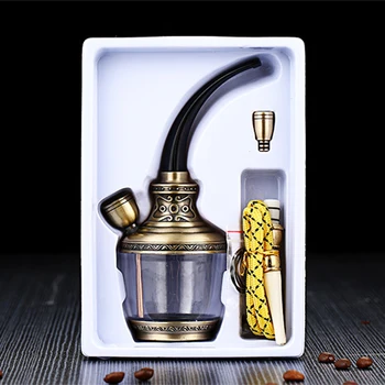 Weed Vintage Hookah Shisha Vee Toru Filtri Sigareti Omanik Suitsetamise 3 in 1 Hakitud Tubaka Vee Torud Puhkus Meestele Kingitused