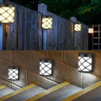 6 LED-Retro Solar Lambid Väljas Veekindel Päikese Tuled Smart liikumisanduriga seinavalgusti Aia Kaunistamiseks Kunsti Tuled Trepp Lamp