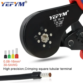 YEFYM käsi tööriist, TE 16-6 valtsimisega vahend, tangid, sobib elektri-silindrilised terminalid, valtsimisega vahemikus 0.08-16mm2, mini tangid