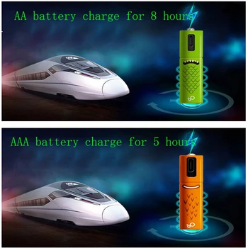 1.2 V AA 1000mah+ 1.2 V AAA 450MAH USB laetav aku, mida kasutatakse taskulamp mänguasi, MP3-mängija, KTV mikrofon nikkel