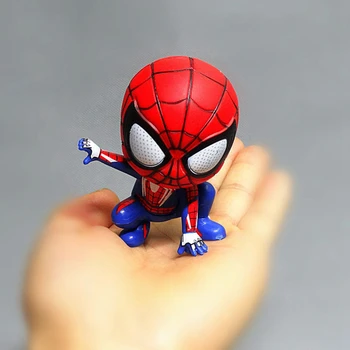 Disney Marvel Spiderman Tegevus Joonis Kawaii Istub Poos Mudel Anime Mini Mannekeeni Teenetemärgi PVC Kogumise Figuriin Mänguasjad mudel