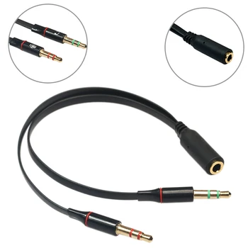 1tk Kaasaskantav Kõrvaklappide Splitter For Peakomplekt Conversion Cable Audio Kaabel Mees 2 Naine Jack 3.5 mm Aux Adapter Kaabel