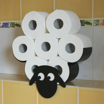 Armas Lamba kassi Wc-Paberi Hoidja raud hoidmine paber seista Loominguline lamba pea design seinale paigaldatud wc-paberi ladustamise rack