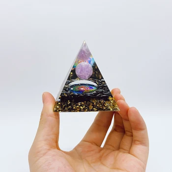 6cm Orgonite Püramiid Looduslikud Kristallid Ametüst Lapis Lazuli Kivid Tervendavat Reiki Energia Tšakrad Kordaja Meditatsioon