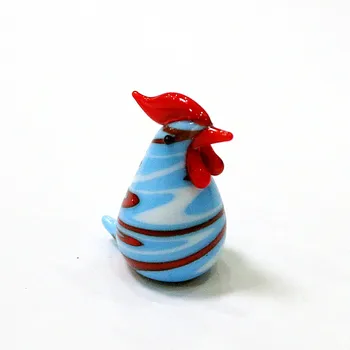 Mini Figuriin Käsitöö Klaasist Kana Käsitöö Kaunistused, Värviline Armas Loom Kukk Puhkus Pool Kingitusi Lastele Kodu Aed Decor