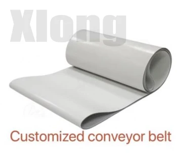 740x130x2mm PVC White Transmission Conveyor Belt