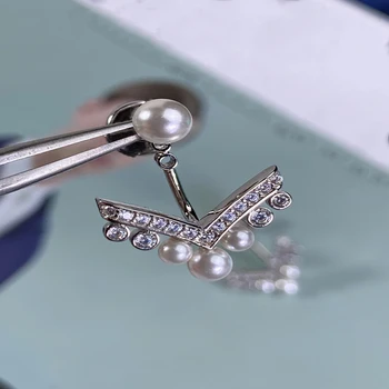 Naiste trend, mood üllas ja elegantne S925 sterling silver pearl kõrvarõngad originaalne disain kõrge kvaliteet, peen ehted kingitus